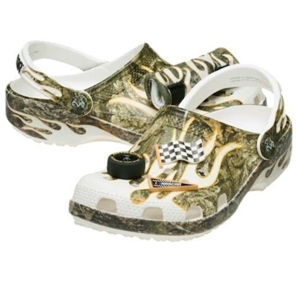 Crocs NASCAR Realtree Clogs Camo Racing Jibbitz Comfort Slip On Men's 12
